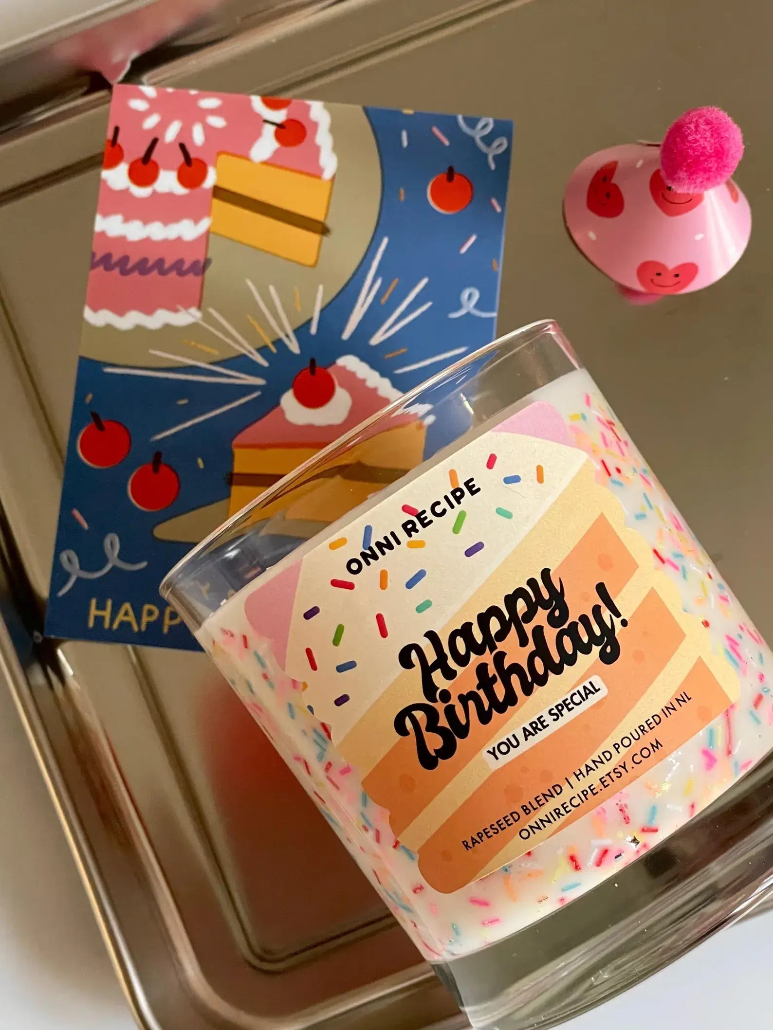 Happy Birthday - Raps duftlys, Strawberry shortcake