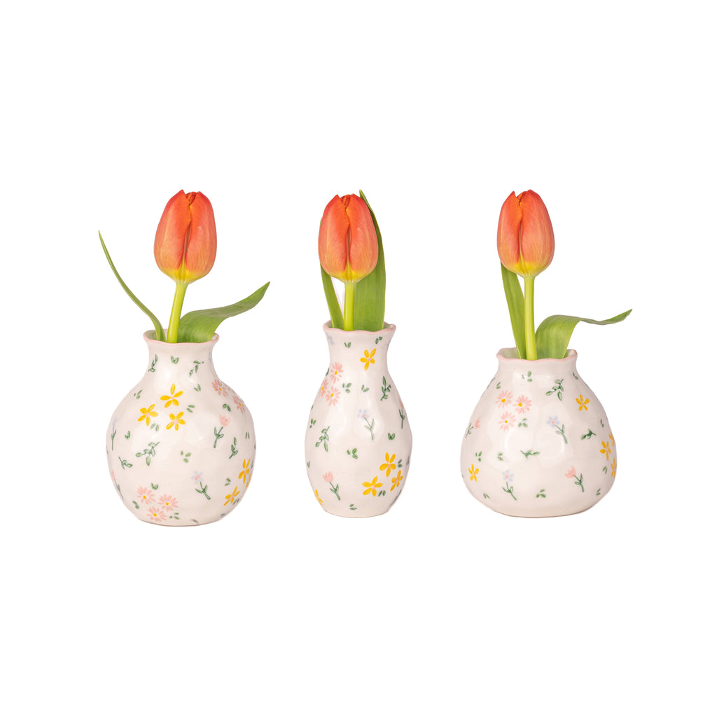 Minivase med blomstermønster