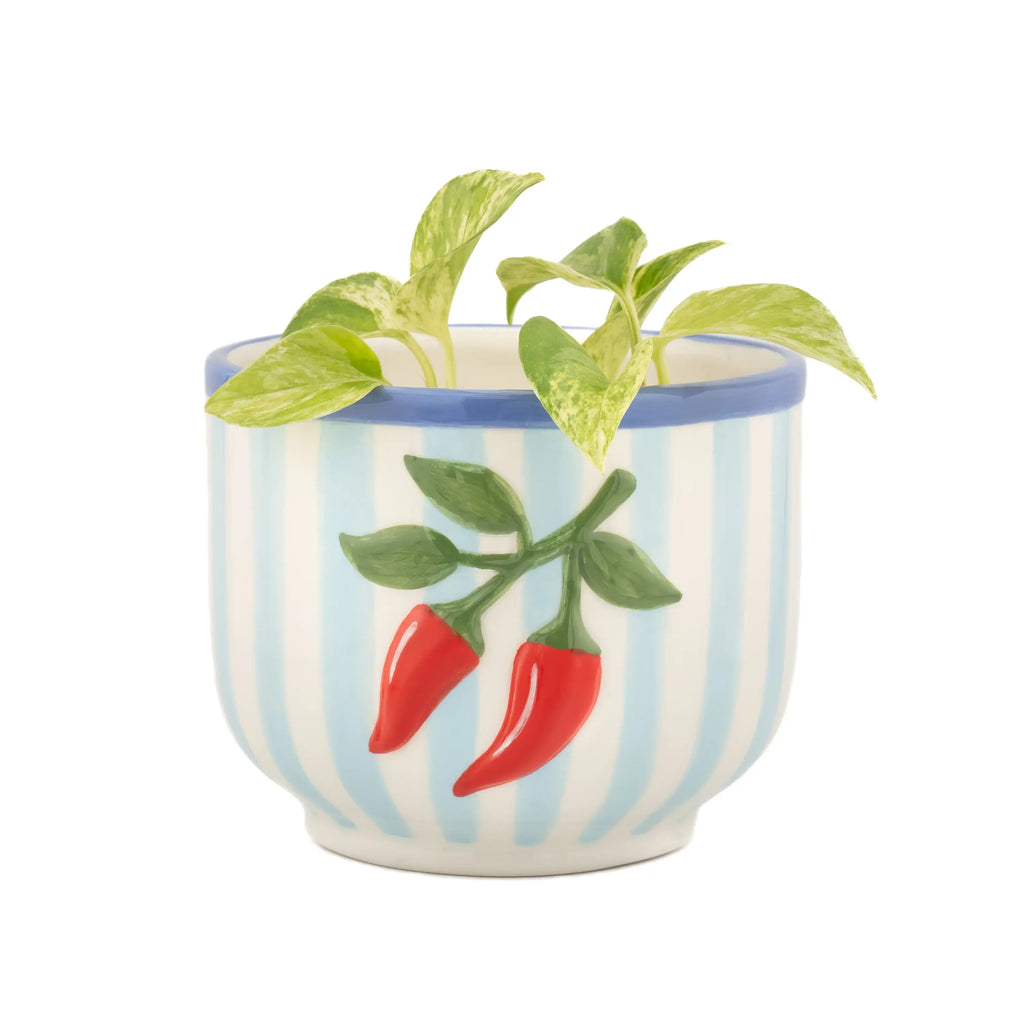 Håndmalt chili-potte
