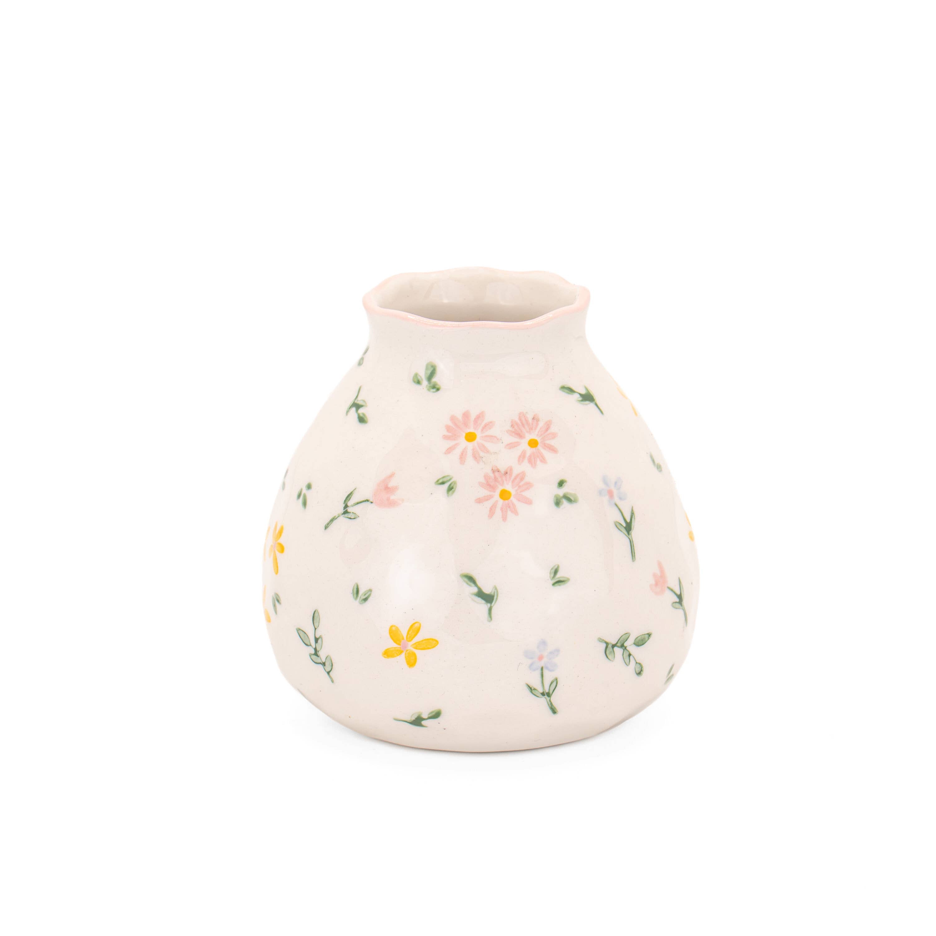 Minivase med blomstermønster