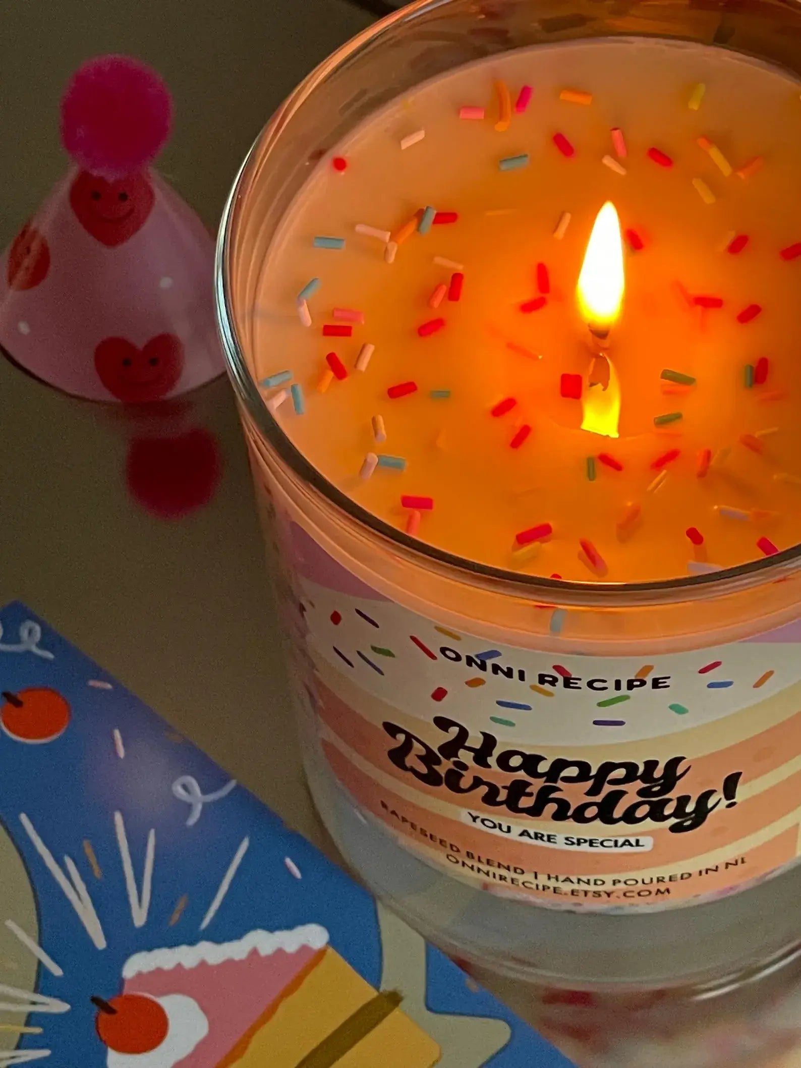 Happy Birthday - Raps duftlys, Strawberry shortcake