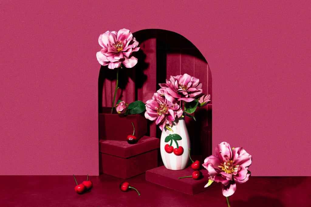 Håndlaget Cherry vase