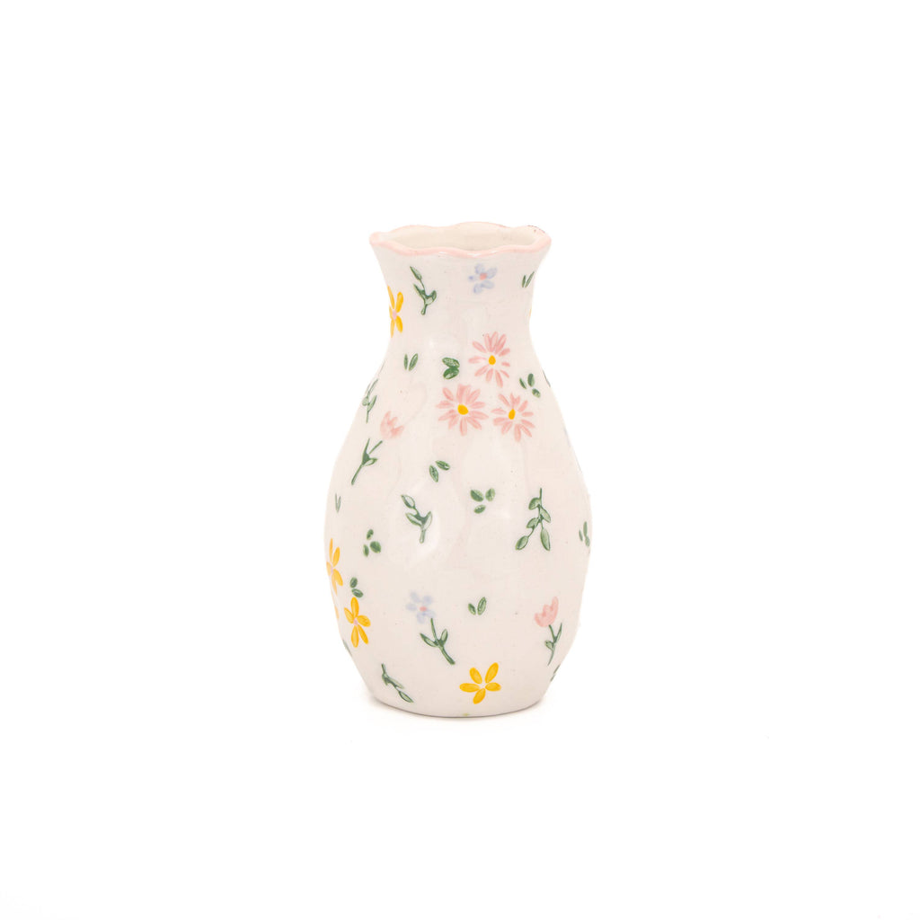 Minivase med blomstermønster