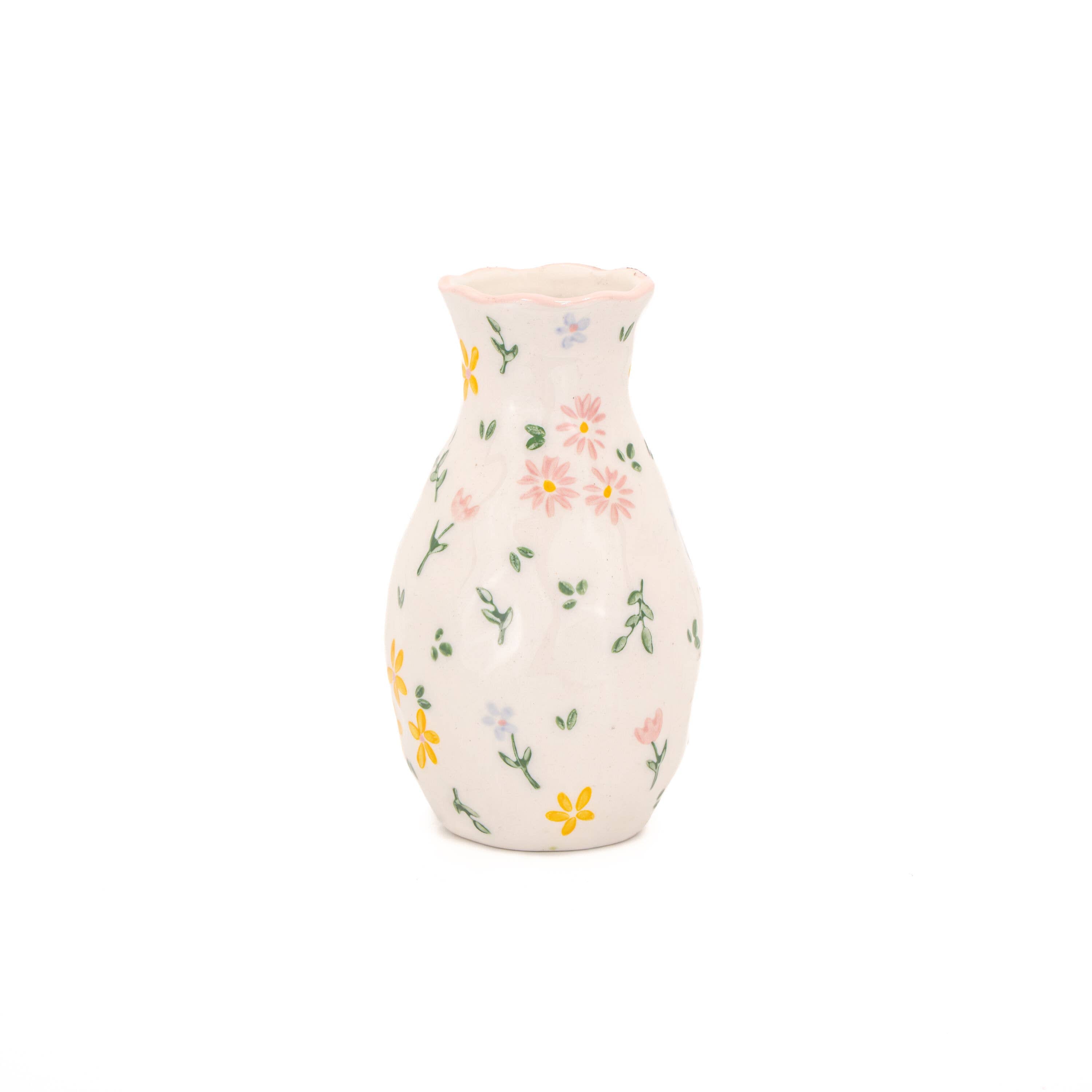 Minivase med blomstermønster