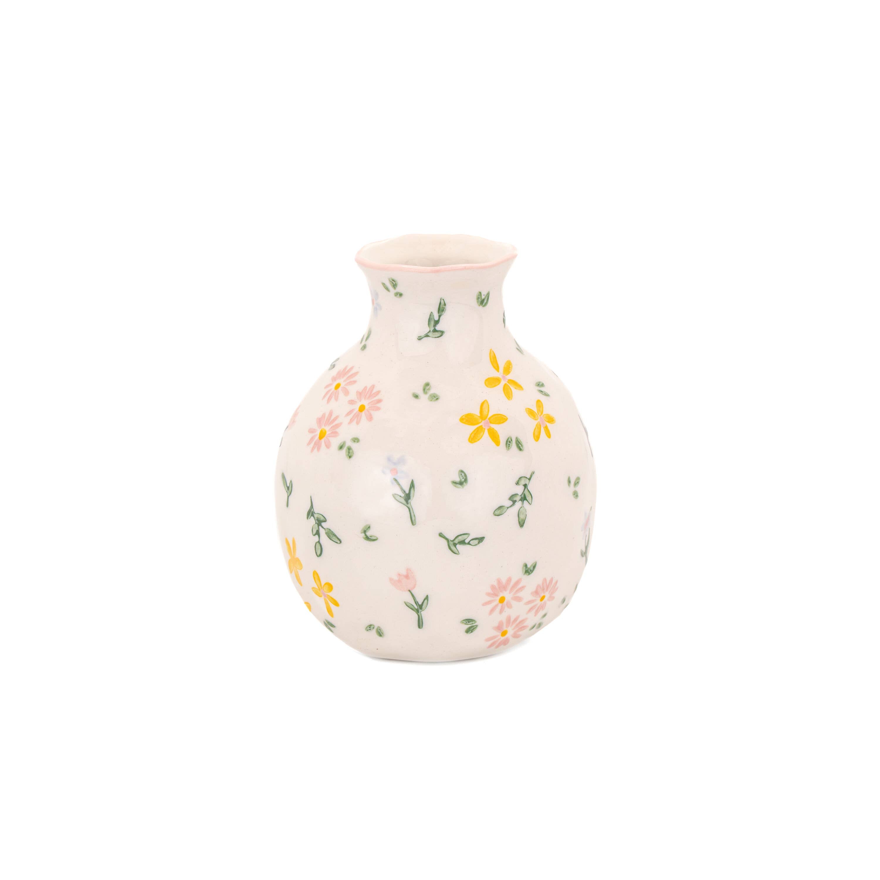 Minivase med blomstermønster
