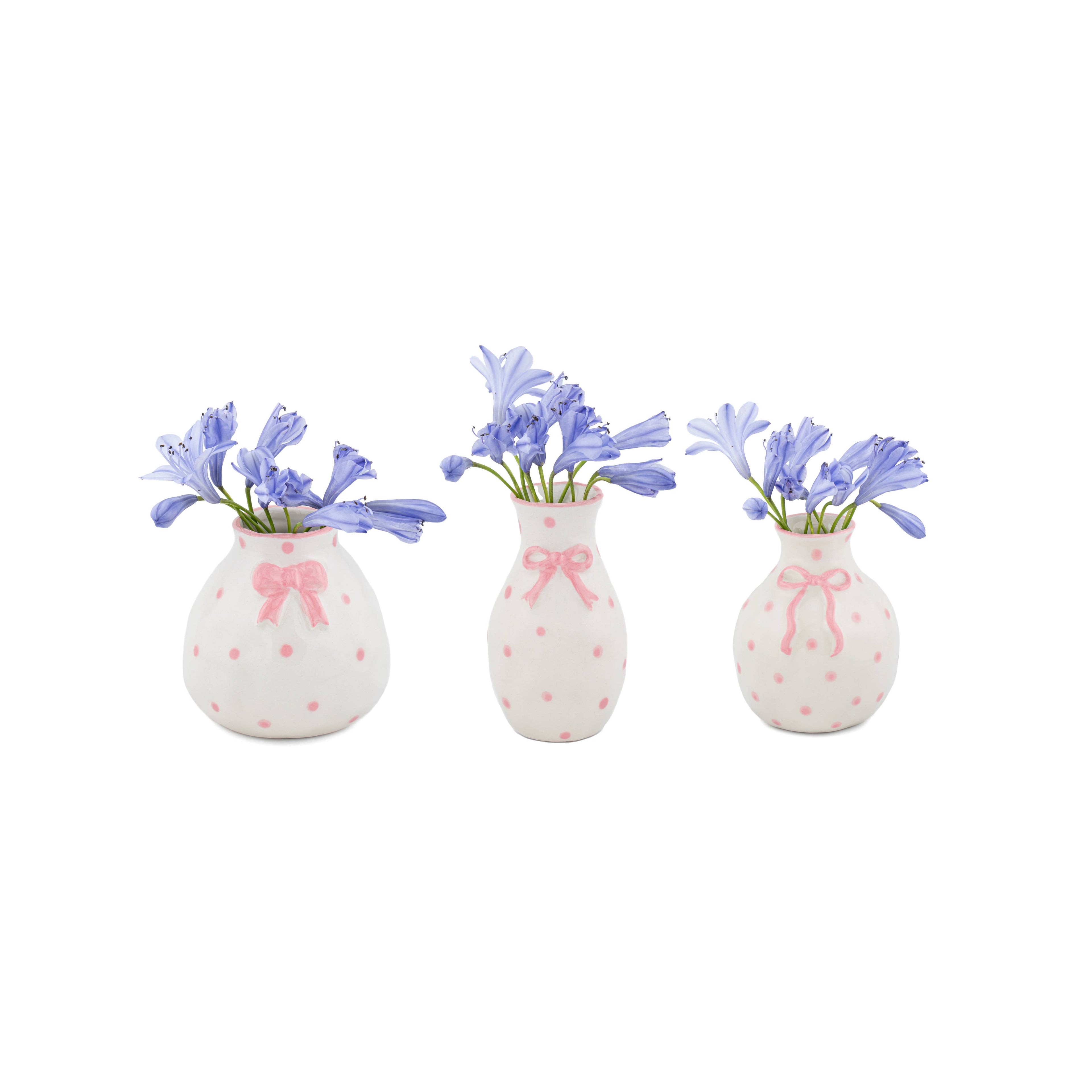 Mini vase med sløyfe