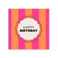 Servietter "Happy Birthday" Rosa