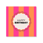 Servietter "Happy Birthday" Rosa