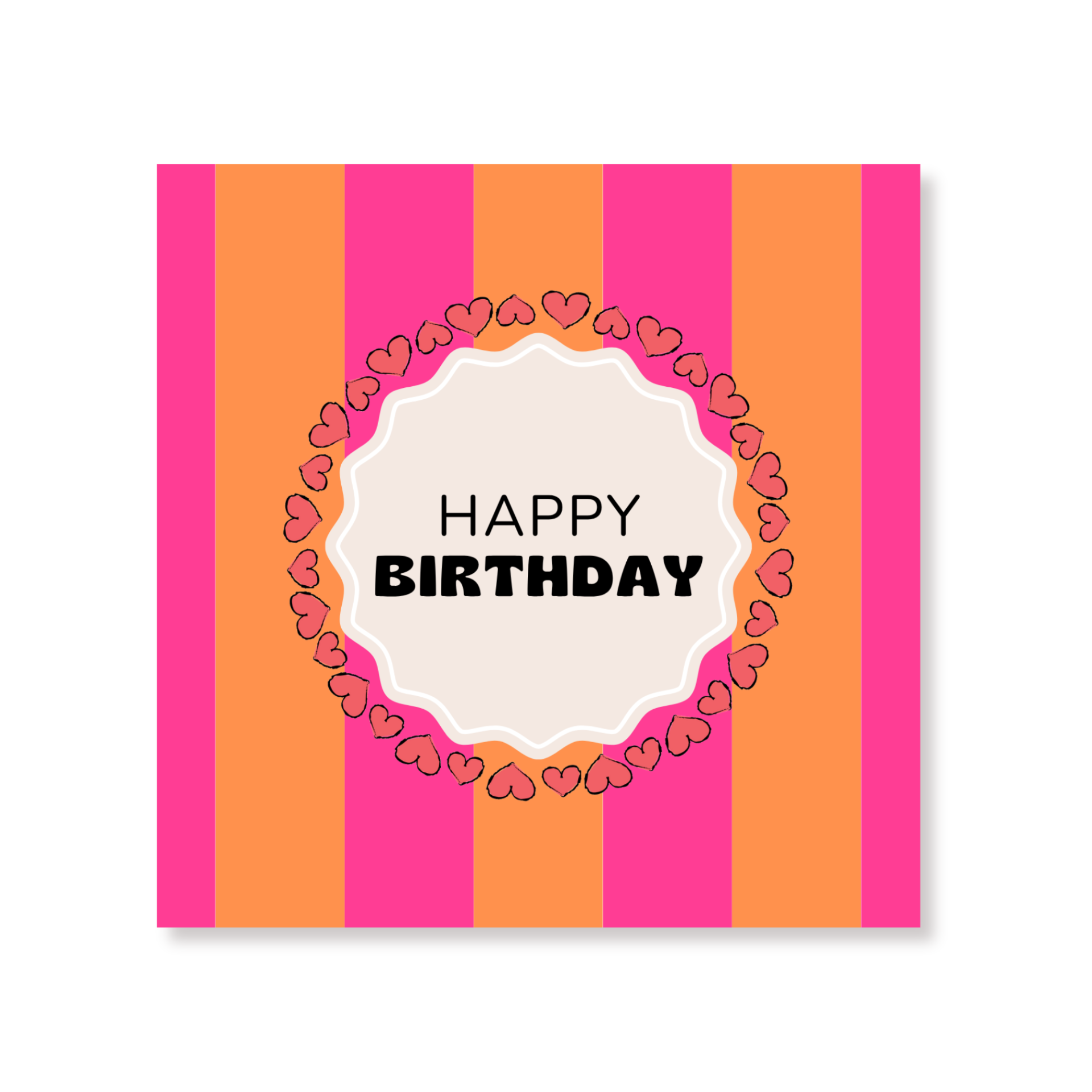 Servietter "Happy Birthday" Rosa
